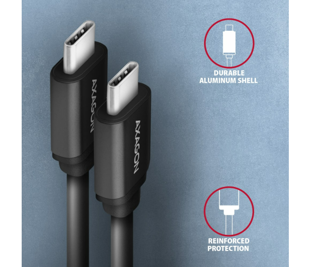 Axagon Kabel BUCM-CM10TB TWISTER USB-C 0.6 m - 1485426 - zdjęcie 3